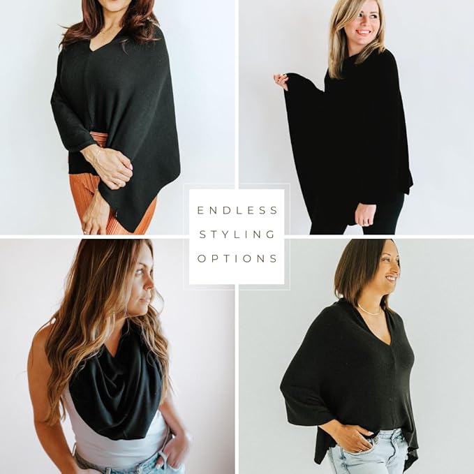 Breathable Nursing Cover Poncho – Stylish Multi-Use Breastfeeding Scarf, Car Seat Cover & Baby Blanket for Modern Moms