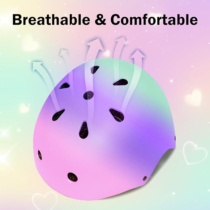 Kids Helmet for 2-3-5-8-14 Ages Girls and Boys, Ventilation and Impact Resistance Toddler Helmet for Multi-Sport Bicycle Scooter Inline Roller Skate and Skateboarding