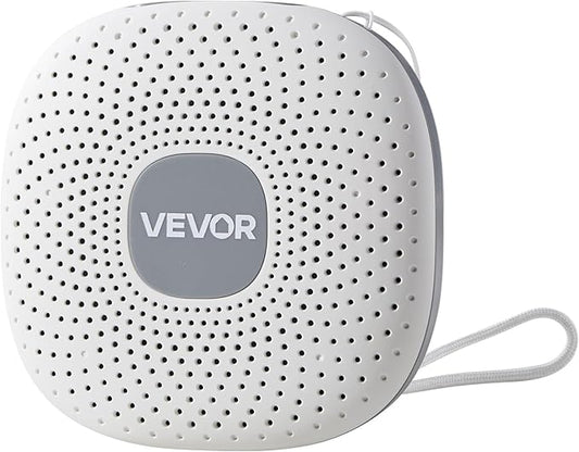 VEVOR Sound Machine, 21 Soothing Sleep Sounds, 3-in-1 Portable and Hangable White Noise Sound Machine with Auto-Off Timer, Soft Ring Light and Memory Function, for Baby, Adults, Home, Office & Travel