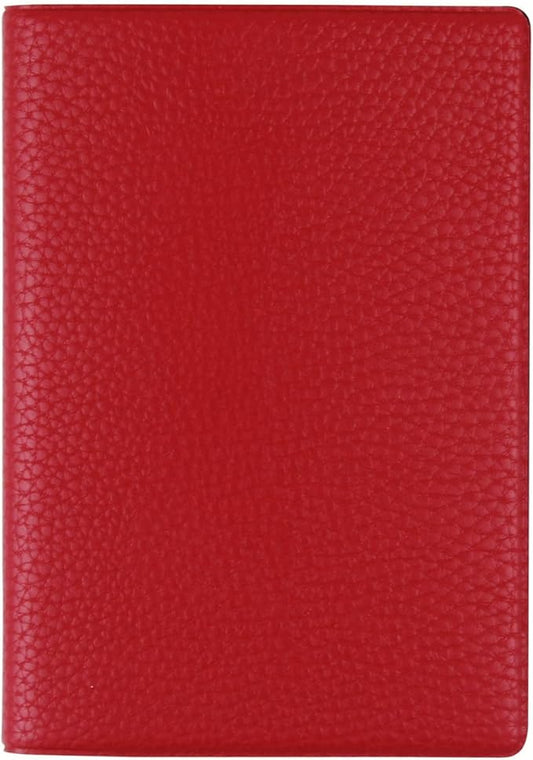 Fenice Classic Passport Cover Holder Wallet Case for Travel Essential RFID Blocking Vegan Leather Waterproof (RED)
