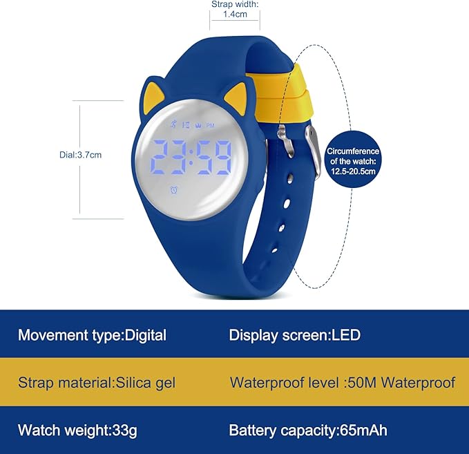 Kids Watches for Girls Boys Digital Sport Watch with Step Counter Pedometer Vibration Alarm Clock, No App Waterproof Fitness Tracker Kids Watch Boys Girls Teens Students Ages 5-16