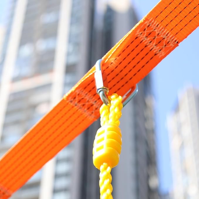 Kids Ninja Monkey Bars 2 Packs for Slackline Accessories for Slackline Obstacle Course for Backyard Attachments to Most Any Home Playground Equipment Sets