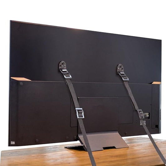 UCEC 2 Pack Adjustable TV Safety Straps, No-Drill Adhesive Anti-Tip Furniture Anchors for Baby Proofing, Flat Screens Fix to Wall,Cabinet,Stand Or Desk, Earthquake Straps