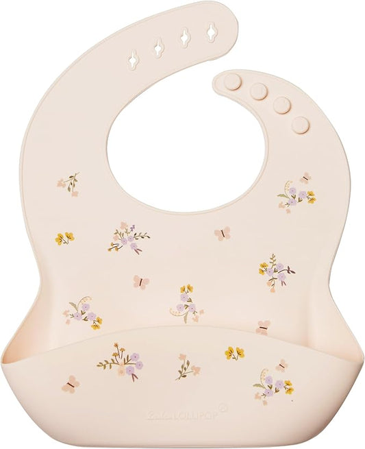 Loulou Lollipop Soft, Waterproof Silicone Feeding Bib for Babies and Toddlers