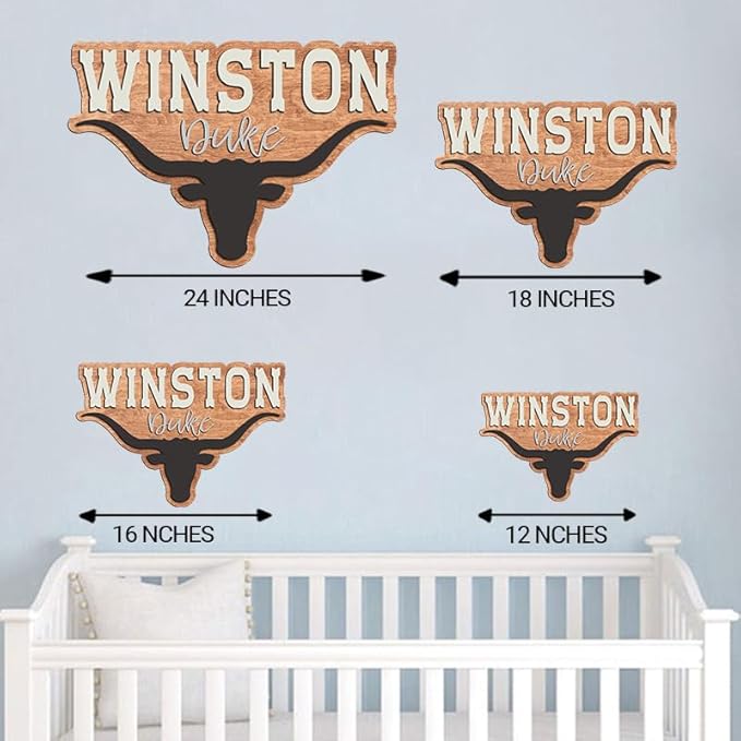 Personalized Western Baby Nursery Decor - Custom Layered Name Sign, Wooden Gift