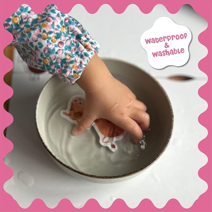 Stick4Ever Jelly Sticker Book - for Kids - Waterproof, Easy to Clean Jelly Stickers for Kids - Reusable Sticker Book for Toddlers with 50 Pc of Reusable Stickers (Wonderland)