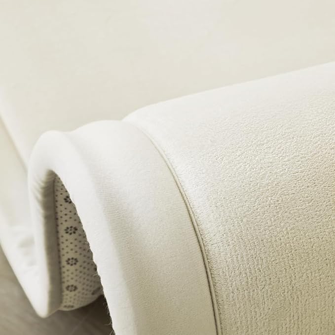 Loartee Coral Velvet Crawling Rug (4'11"x6'7", Beige) for Toddler Children Play Area Rug Yoga Mat Exercise Pad Carpet