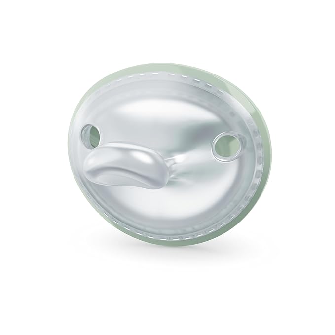 NUK Perfect Match Silicone Pacifier, 4 Pack, for Ages 0-6m, Green & White