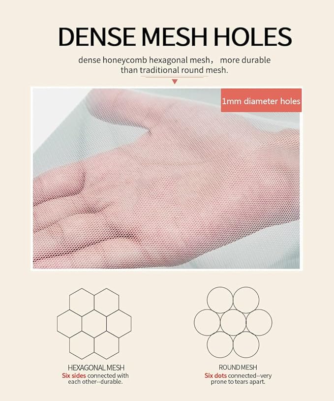 Mosquito Net for Stroller - Protective 2Packs Perfect Bug Net for Strollers, Bassinets, Cradles, Playards,Pack N Plays and Portable Mini Crib (White+Grey)