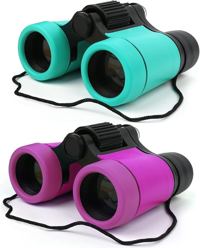 Scotamalone Kids Binoculars Shock Proof Toy Binoculars Set for Age 3-12 Years Old Boys Girls Bird Watching Educational Learning Hunting Hiking Birthday Presents