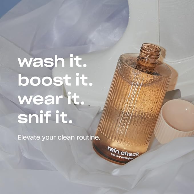 Snif Rain Check Laundry Detergent, Clean and Crisp Scent, 64 Loads, Non-Irritating to Skin, Clean, Non-Toxic, Vegan, Cruelty Free, 32oz