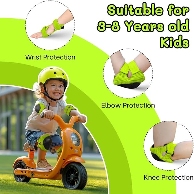 Kids Helmet, Toddler Adjustable Kids Ages 3-8 Years Old Boys Girls Multi-Sports Safety