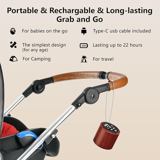 Portable White Noise Machine Mini Sound Machine with 30 Soothing Sounds Rechargeable for Adults Newborn Kids Sleep Brown Noise Machine with Memory Function 4 Timers for Travel Camping Home and Office