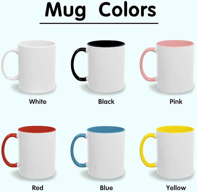 Personalized Coffee Cup with Photo, Logo or Text - Custom Both Sides Printed Mug for Him & Her - Unique Customized Gifts with Names - White/Black