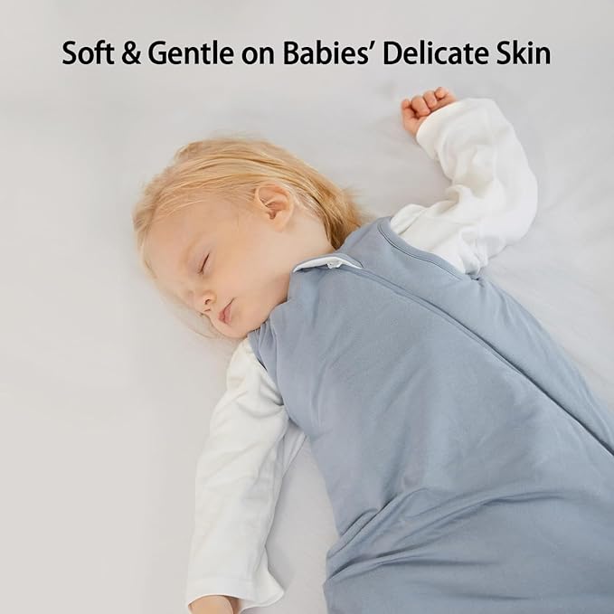 Rayon Made from Bamboo Sleep Sack 6-12 Months 1.0 Tog Ultra Soft Baby Wearable Blanket Toddler Sleeping Sack for Babies Unisex Girl Boy 2-Way Zipper Baby Sleeping Bag Breathable Lightweight Medium