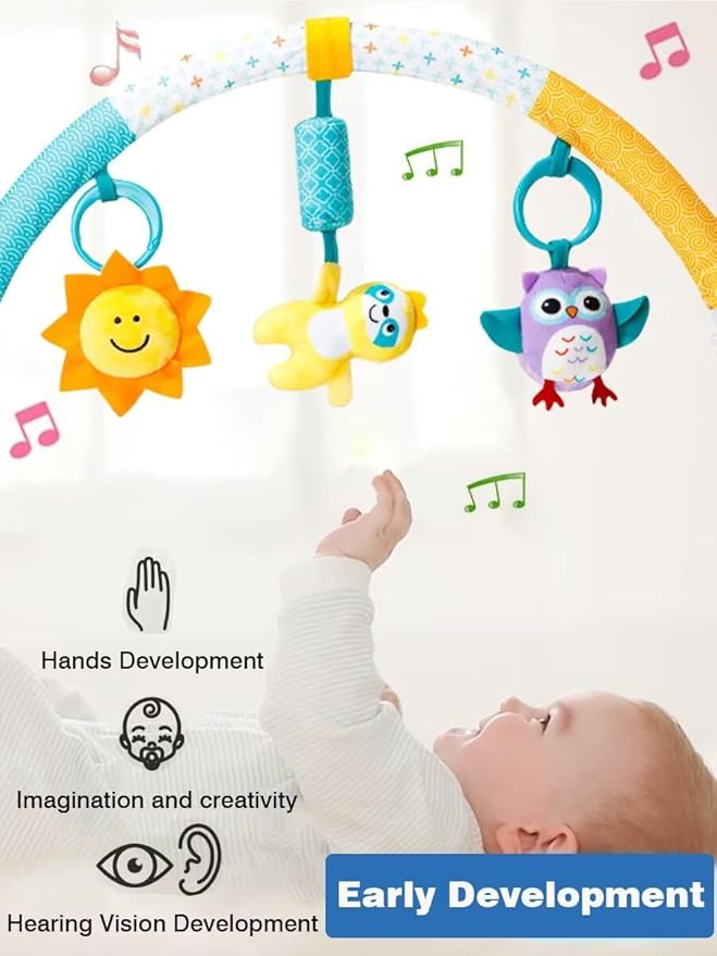 Pau1Hami1ton Baby Stroller Arch Toys, Car Seat Toys,Bouncer Toy Bar/Mobile for Bassinet,Adjustable Baby Hanging Toys Fit for Crib Bed,Stroller,Car Seat,Baby Gifts.S-19(Sloth)