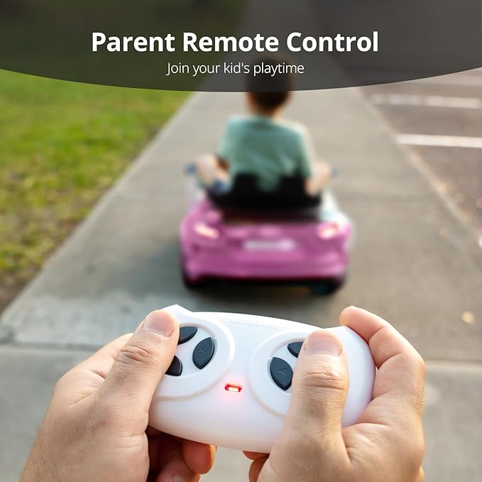 Electric Ride on Car for Kids, Licensed Audi 12V 7Ah Kids Ride-on Toy for Toddlers 3-5 Year Old Girls with Remote, Bluetooth - Pink