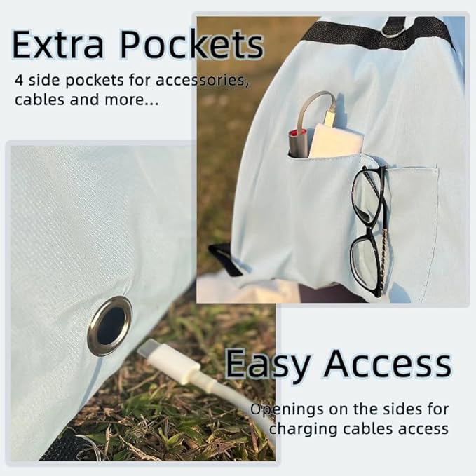 Laptop Sunshade Tent & Bag Portable Case for Working Outside | Anti-Glare | Water Resistant | for 13-18 inch Laptop| Portable Privacy Screen Hood | Cubicle Shade for Laptop