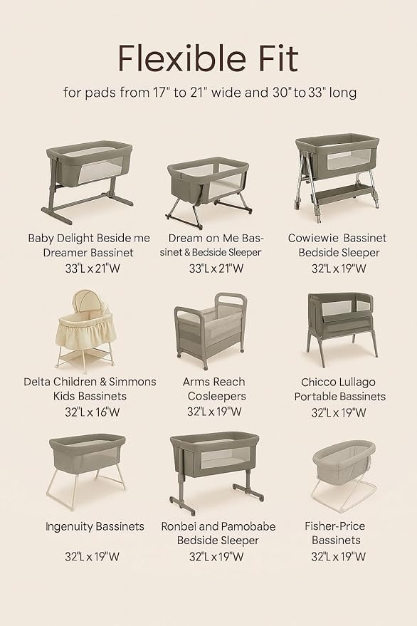 Muslin Bedside Bassinet Sheets 2 Pack, 33x20 Fitted Ultra Soft & Breathable Bedside Sleeper Sheets, Ideal for Baby Girl and Boy, Perfect for Newborns (Strawberry & Pale Pink)