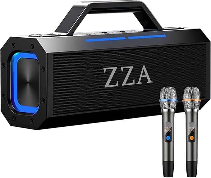 Portable Bluetooth Speakers, 60W Peak Wireless Outdoor Speaker with Subwoofer, Deep Bass, 3 Lighting Mode, 100dB Loud Party Speakers for Camping, Beach, Garage