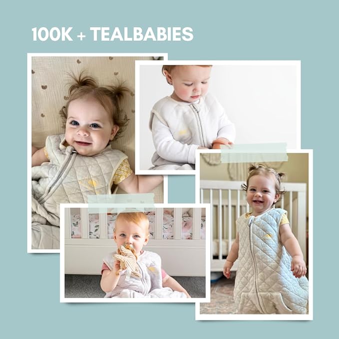 Tealbee DREAMSUIT: Toddler Sleep Sack with Feet 3T 4T - 1.2 TOG Four Season Baby Wearable Blanket for Walkers - Rayon made from Bamboo, Organic Cotton Sleeping Bag - Sunshine