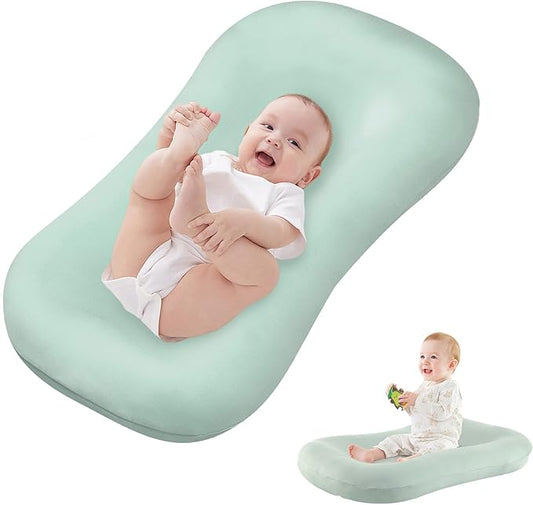 Baby Lounger Pillow, Infant Lounger for 0-24 Months, Soft Cotton and Portable Baby Lounger for Home (Green)