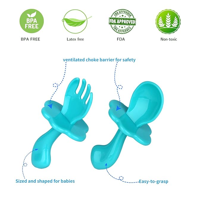 Food Feeder Baby Fruit Feeder Pacifier (3 Pcs) with 6 Different Sized Silicone Pacifiers 2 PCS Silicone Babies Food Dispensing Spoon 90ML with 2 Baby Spoons Bottle Brush Pacifier Clip
