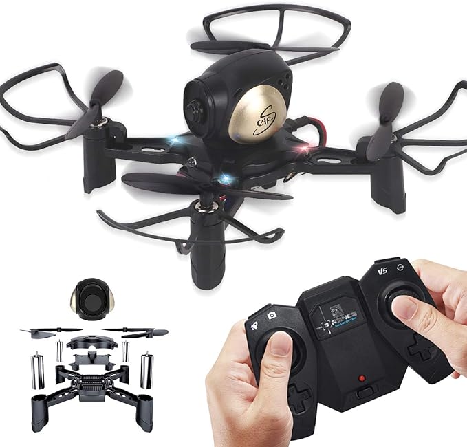 REMOKING R605 RC DIY Drone Toys Mini Racing Quadcopter Headless Mode 2.4GHz 360°flip 4 Channels Altitude Hold Indoor and Outdoor Game Educational Building Toy Science Kit for Kids and Adults