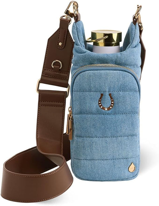 WanderFull® Original HydroBag® Collection, Water Bottle Holder w/Strap & Phone Pocket, Hands-Free Crossbody Water Bottle Bag