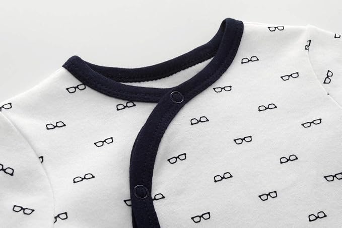 Kiddiezoom Baby and Toddler Boys'Snug Fit Footed One-Piece Romper Jumpsuit Cotton Cotton Footed Outfit