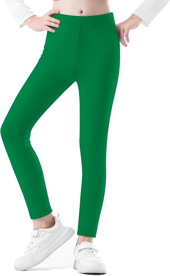 Girls Leggings Cotton Leggings for Toddler Footless Girls Pants Stretchy Baby Girl's Pants Infant Basic Leggings Size 6M -14Y