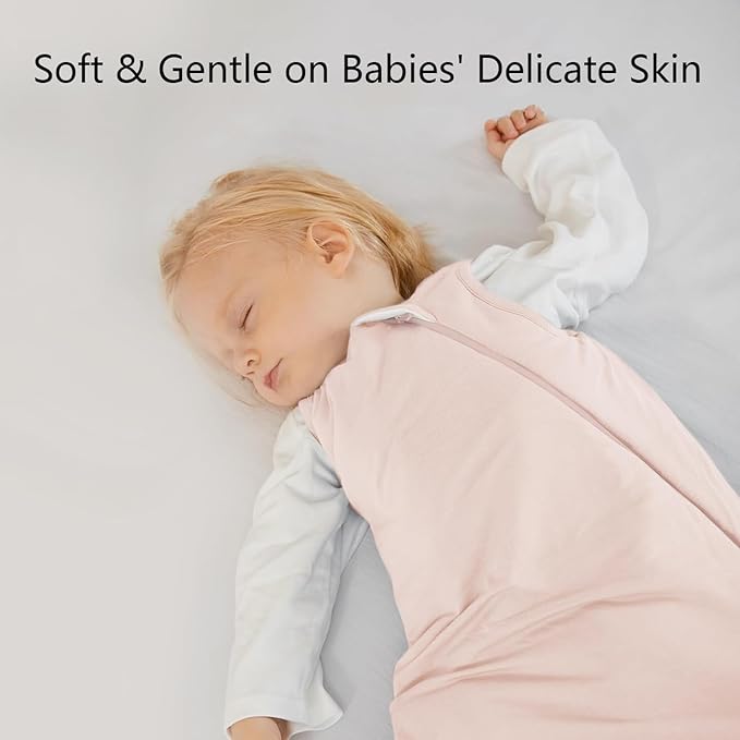 Rayon Made from Bamboo Sleep Sack 6-12 Months 1.0 Tog Ultra Soft Baby Wearable Blanket Toddler Sleeping Sack for Babies Unisex Girl Boy 2-Way Zipper Baby Sleeping Bag Breathable Lightweight Medium