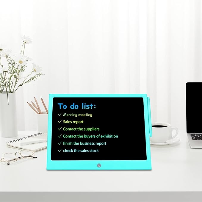 Toys for 3 4 5 6 7 8 Years Old Boys Girls, LCD Writing Tablet 15 Inch Doodle Board, Electronic Drawing Pads Drawing Tablet, Educational Birthday Gift for 3-6 Years Old Kids Toddler (Blue)