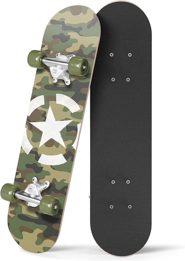 24 inch Rude Boyz Mini Cruiser Skateboard - Aluminium Trucks - Kids Skateboard Ages 5-8 Beginner - Skateboards for Kids