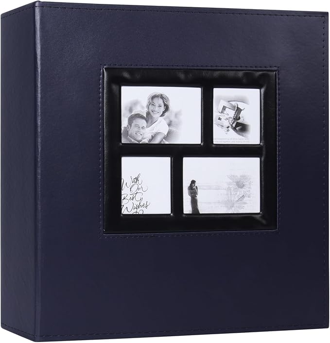 RECUTMS Photo Album 4x6 1000 Pockets Photos, Extra Large Capacity Family Wedding Picture Albums Holds 1000 Horizontal and Vertical Photos (Blue)