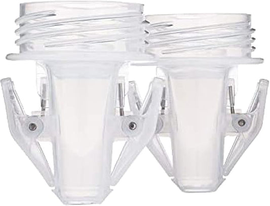 Motif Medical Pump-to-Bag Electric Breast Pump Adapter -Compatible w/Spectra S1 & S2 Breast Pump - Pump Adapter w/Twist Shield Connectors - 3-Step Time-Saving Nursing Pump Adapter (Set of 2)