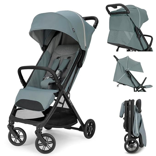 Inglesina Quid³ Stroller, Galaxy Gray - Compact Reclining Travel Stroller for Baby & Toddler 0-55 lbs, One Hand fold, Car seat Compatible, Airplane Overhead, Lightweight, Foldable, XL UPF 50+ Canopy