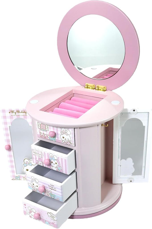 Pink Cute Bunny Jewelry Box for Girls & Kids - Organizer Gift