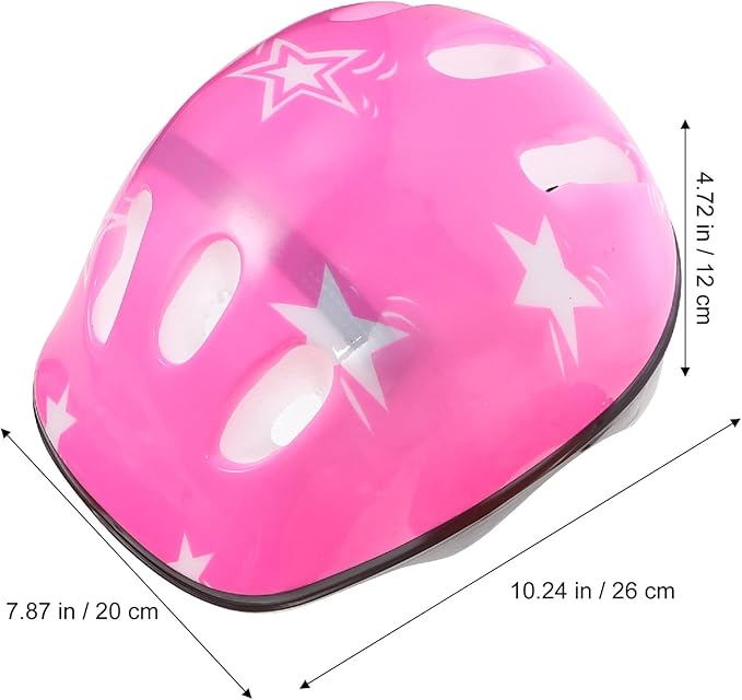 Totority Kids Helmet Knee Elbow Pads: 7pcs Children Skating Helmet Skateboard Knee Gear Wrist Cuff Elbow Protectors Pink