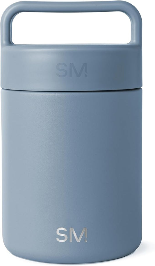 Simple Modern Food Jar for Hot Food | Reusable Stainless Steel Vacuum Insulated Leak Proof Lunch Storage for Smoothie Bowl, Soup, Oatmeal | Provision Collection | 12oz | Blue Dune