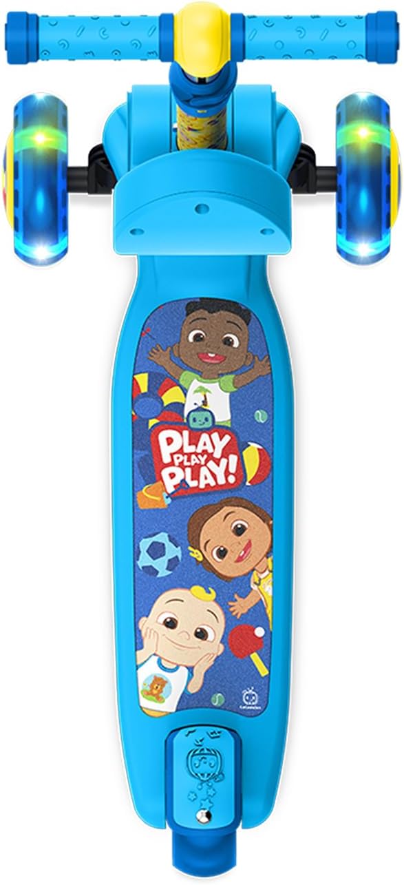 Jetson Character Kids Kick Scooter, LED Lights on Stem & Light-Up Wheels, Lightweight Frame, Height-Adjustable Handlebar, Lean-to-Steer System, Easy-Fold Mechanism