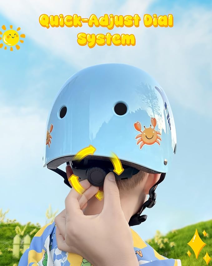 Kids Helmet, Toddler Adjustable Kids Ages 3-8 Years Old Boys Girls Multi-Sports Safety