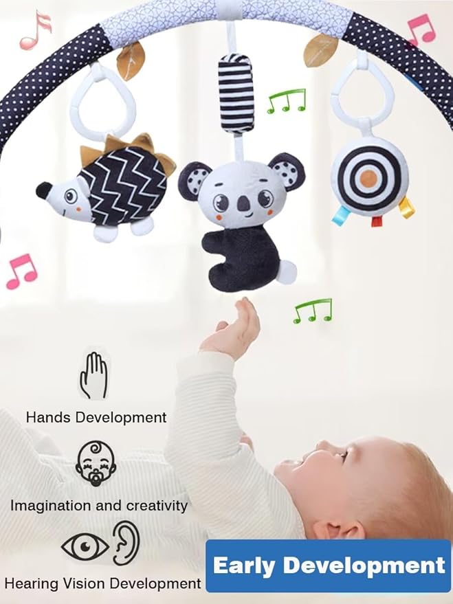 Pau1Hami1ton Baby Stroller Arch Toys, Car Seat Toys,Bouncer Toy Bar/Mobile for Bassinet,Adjustable Baby Hanging Toys Fit for Crib Bed,Stroller,Car Seat.S-19(Koala)