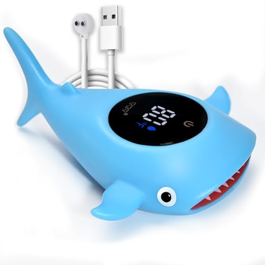 TKY Baby Bath Thermometer with Floating Toys - Digital Water & Room Temperature Monitor, Rechargeable Thermometer with Alerts for Newborn Bath Essentials, Infant Safety