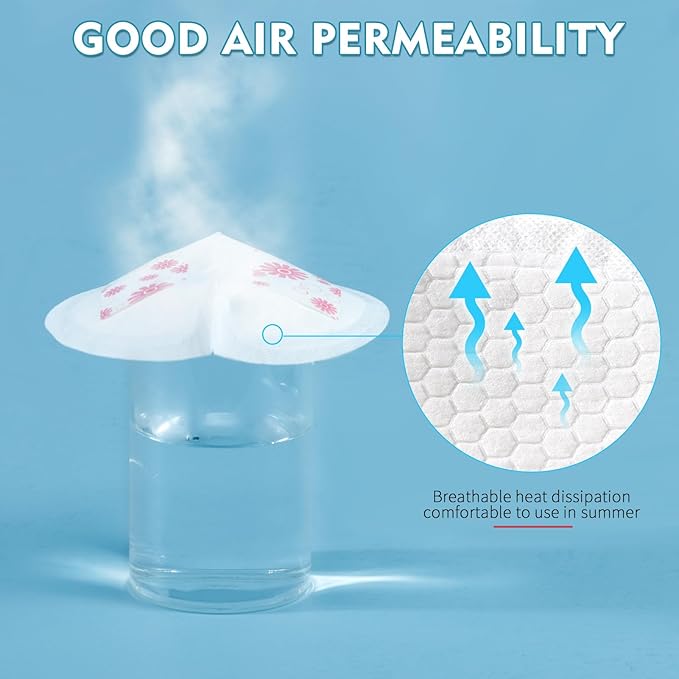Disposable Nursing Pads, Ultra-Thin Breastfeeding Pads, Nipple Pads for Breastfeeding, Fit Fast Suction, Nursing Essentials (Round-100)