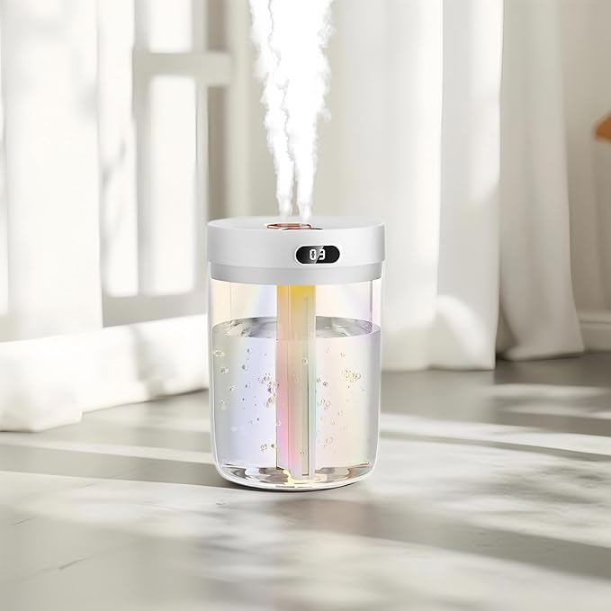 Humidifiers for Bedroom,Cool Mist Humidifiers Room Humidifier Colorful Breathing Light Silent Humidifier USB personal desktop humidifier, for baby bedroom travel office home