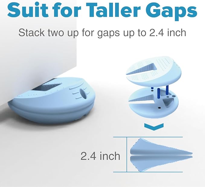 Door Pinch Guard and Door Slam Stopper, Durable Silicone Door Finger Pinch Guard, Prevents Finger Pinch Injuries, Slamming Doors, Door Safety for Kids, 4 Packs Blue Upgraded.