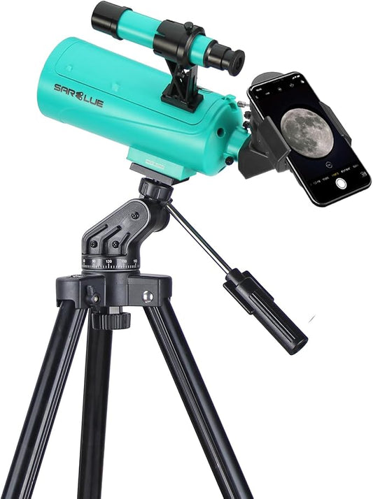Maksutov-Cassegrain Telescope, Mak60 Telescopes for Kids Adults 750x60mm, Compact Portable for Travel, Beginner Astronomy Telescope with Adjustable Tripod Finderscope and Phone Adapter