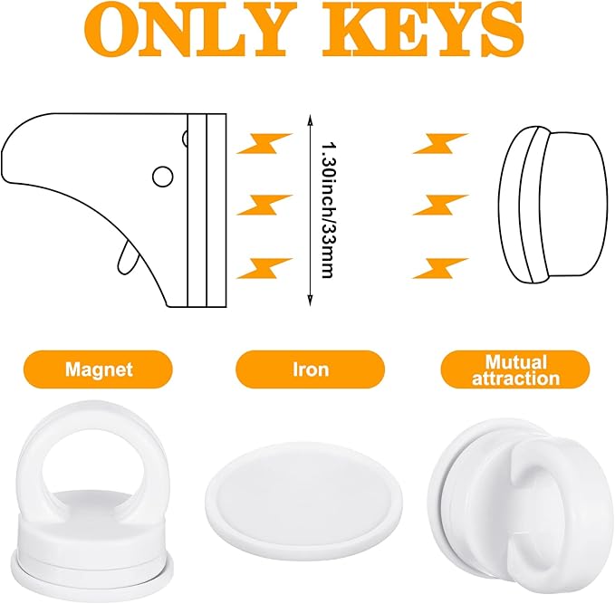 Kingdder 4 Sets Magnetic Cabinet Locks Keys Baby Proofing Child Safety Magnet Drawer Replacement Keys Universal Magnetic Key for Drawers and Cabinets (Locks Not Included)
