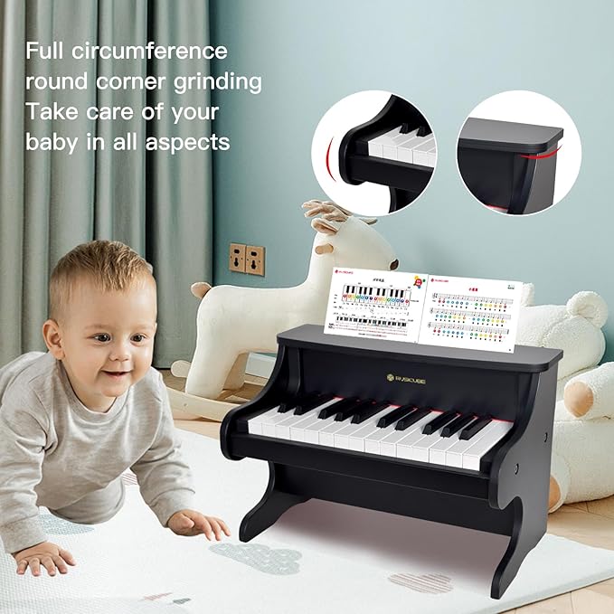 MUSICUBE Kids Piano Keyboard 25 Keys Digital Piano for 3-7 Years Old Beginner Girls Boys First Mini Piano Toys Educational Musical Instrument Gift Choice (Range: C4-C6)